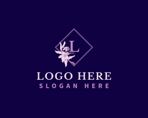 Orchid Flower Florist logo design