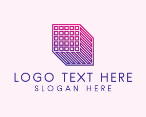 Textile - Modern Geometric Cube logo design