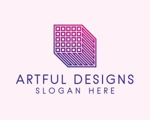 Modern Geometric Cube  logo design