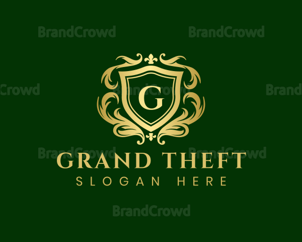 Premium Ornament Shield Crest Logo