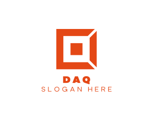 Digital Square Letter O Logo