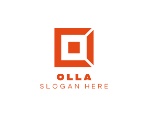Digital Square Letter O logo design