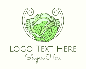 Vegan - Cabbage Lettuce Salad logo design