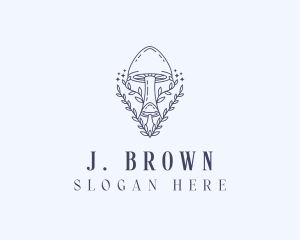 Shrooms - Garden Herbal Mushroom logo design