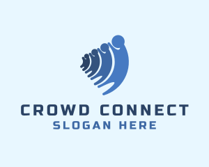 Crowd - People Community Crowd logo design