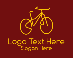 Bike Service - Yellow Bicycle Sports logo design