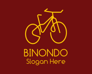 Bike Trail - Yellow Bicycle Sports logo design