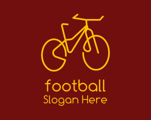 Bike Service - Yellow Bicycle Sports logo design