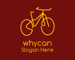 Bicycle Tournament - Yellow Bicycle Sports logo design
