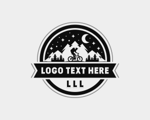 Mountain Biking - Mountain Biking Travel logo design