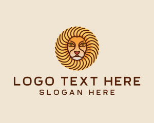 Safari - Wild Lion Sun logo design