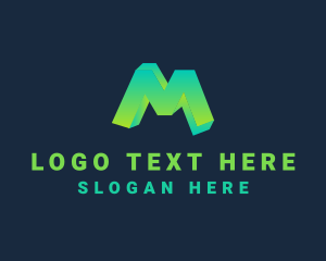 3d Printing - Generic Business Letter M logo design