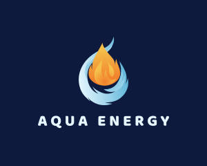 Heating Cooling Energy logo design