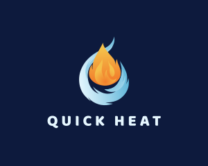 Heating Cooling Energy logo design