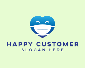 Happy Heart Face Mask logo design