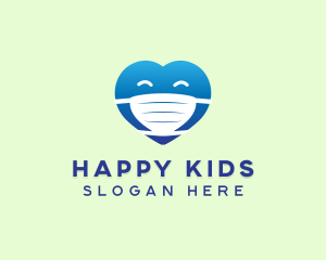 Happy Heart Face Mask logo design