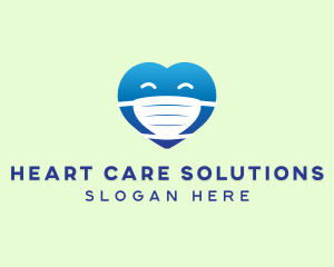 Happy Heart Face Mask logo design