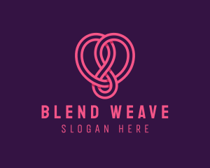 Loop Weave Heart logo design