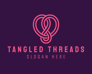 Loop Weave Heart logo design