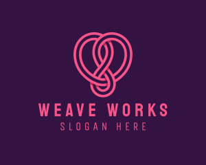 Weave - Loop Weave Heart logo design