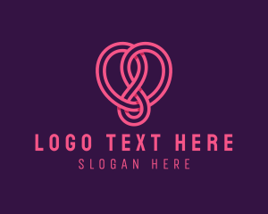 Lover - Loop Weave Heart logo design