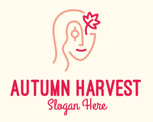 Red Leaf Woman logo design