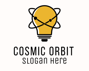 Lightbulb Orbit Brainstorming logo design