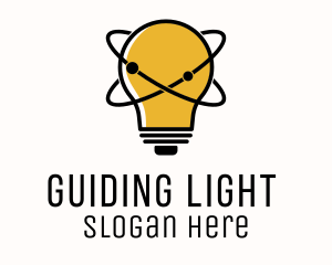 Lightbulb Orbit Brainstorming logo design