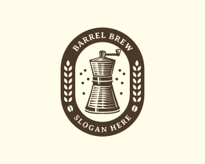 Coffee Grinder Brew logo design