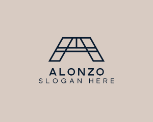 Geometric Industrial Letter A logo design