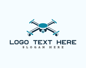 Quadcopter - Drone Aerial Surveillance logo design
