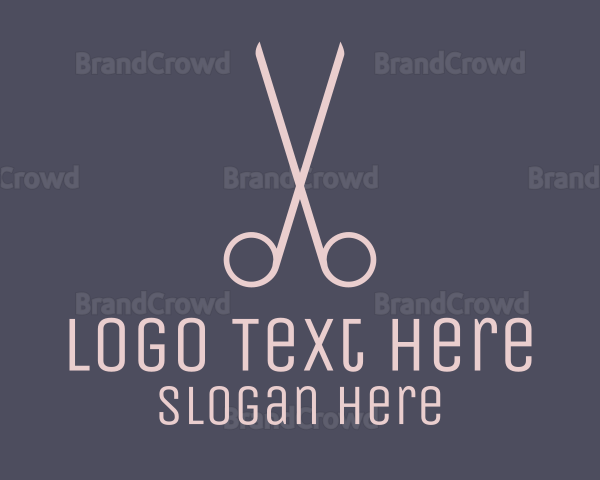 Minimalist Hair Scissors Logo