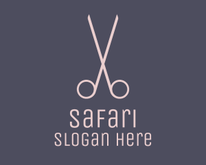 Minimalist Hair Scissors logo design