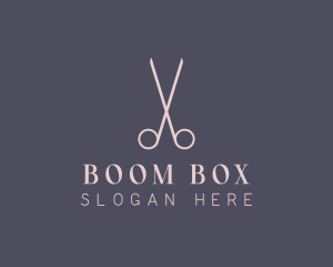 Minimalist Hair Scissors logo design