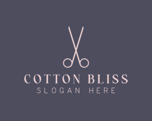 Minimalist Hair Scissors logo design