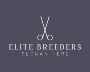 Minimalist Hair Scissors logo design