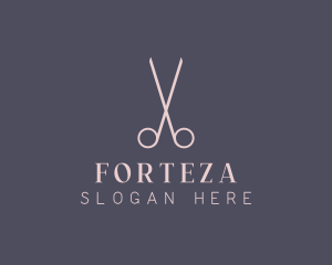 Minimalist Hair Scissors logo design