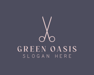 Minimalist Hair Scissors logo design