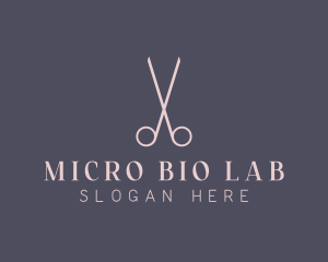 Minimalist Hair Scissors logo design