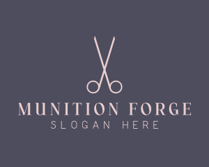 Minimalist Hair Scissors logo design