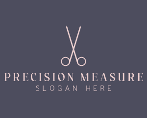 Minimalist Hair Scissors logo design