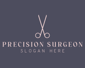 Surgeon - Minimalist Hair Scissors logo design