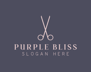 Minimalist Hair Scissors logo design