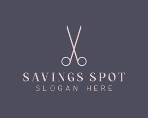 Minimalist Hair Scissors logo design