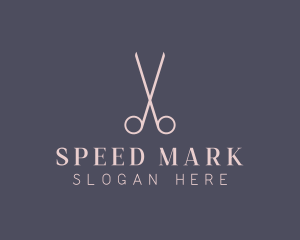 Minimalist Hair Scissors logo design