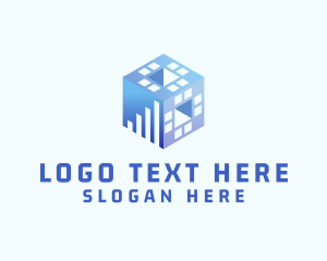 Analysis - Stock Market Cube logo design