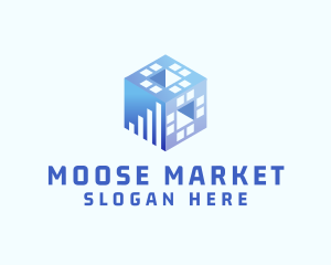 Stock Market Cube logo design