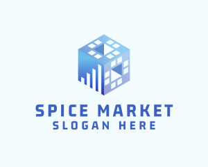 Stock Market Cube logo design