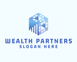 Investors - Stock Market Cube logo design