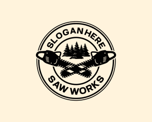 Chainsaw - Chainsaw Forestry Woodwork logo design